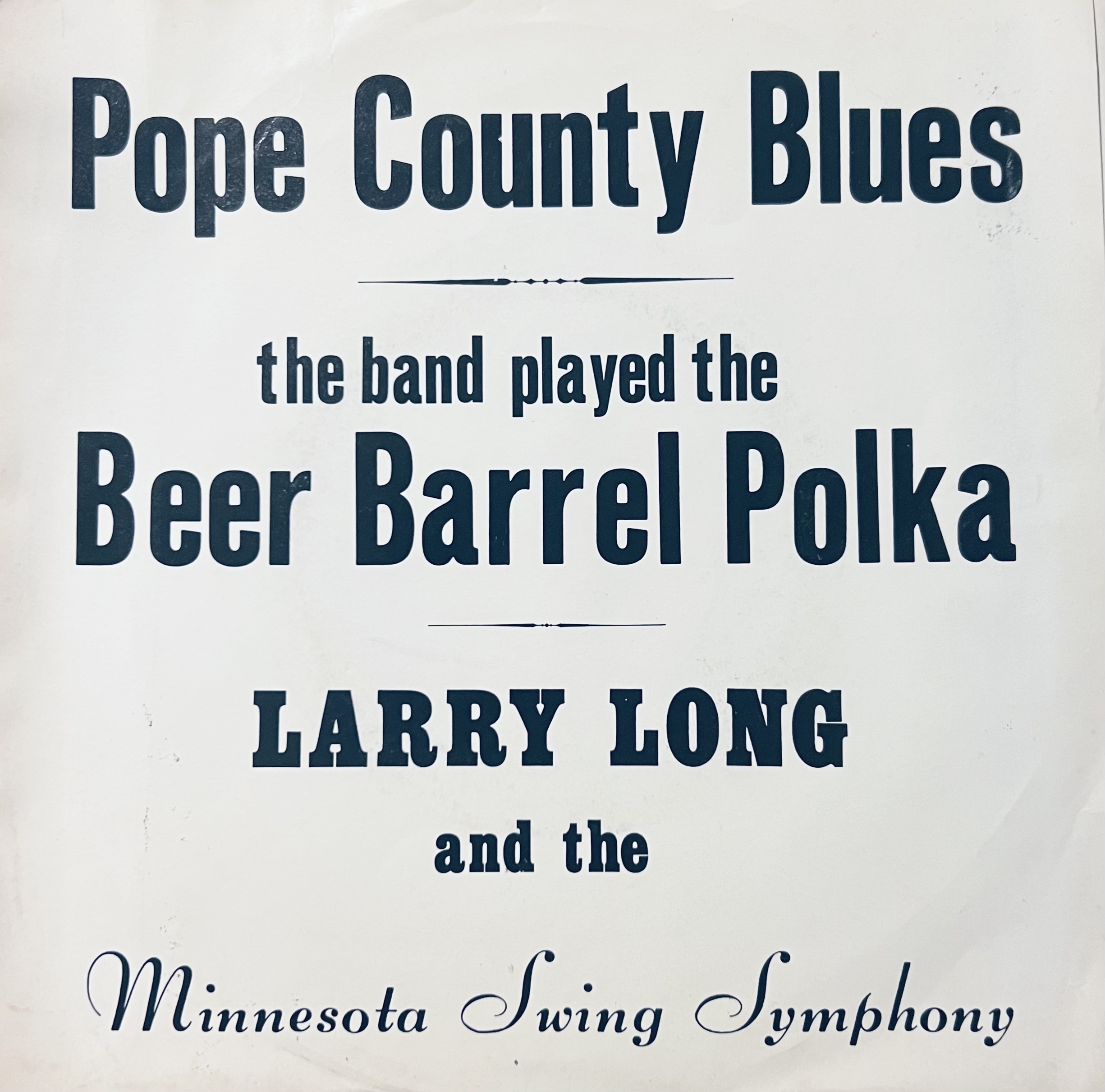 Pope County Blues & The Band Played The Beer Barrel Polka Cover Art